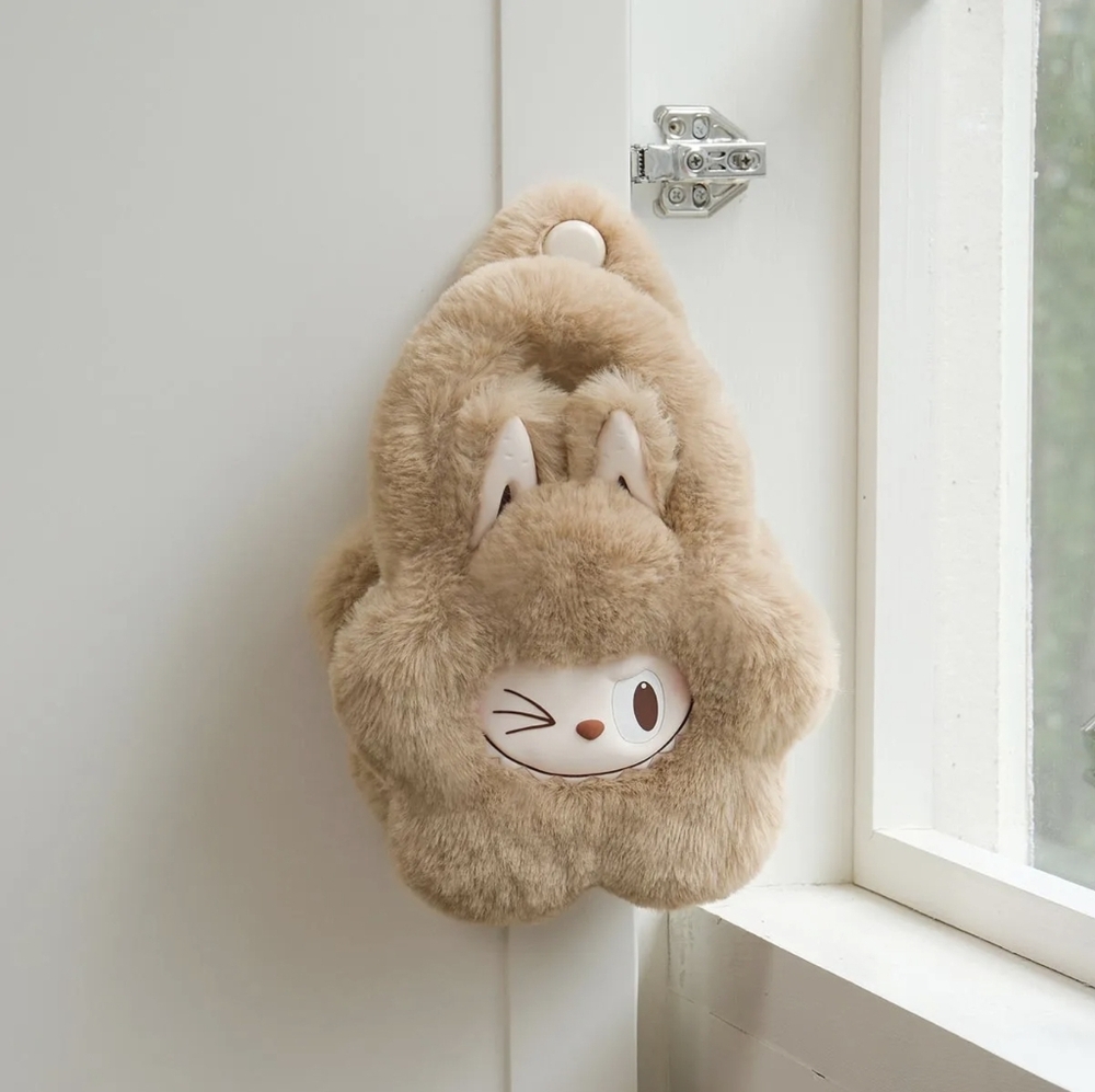 POP MART: Labubu Plush Flower Bag | Brown